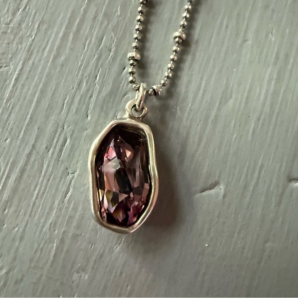 Uno de 50 Layered Double Strand Crystal Pendant Necklace - Picture 5 of 8